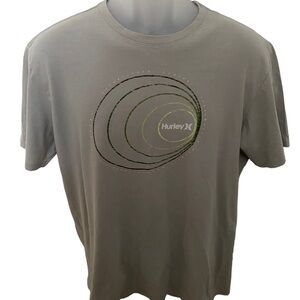 HURLEY Surf Circle Green Tee Shirt Men M Medium